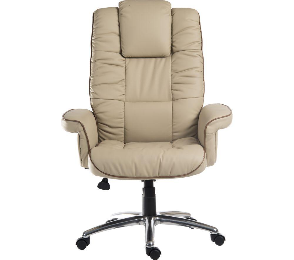 Teknik Windsor Bonded Leather Tilting Executive Chair - Cream