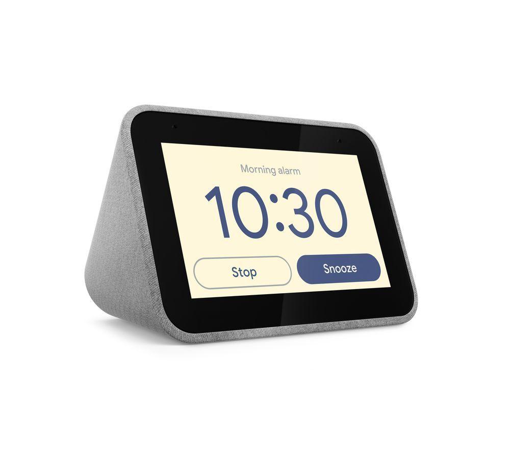 GOOGLE Smart Clock with Google Assistant & Chalk Google Nest Mini (2nd Gen) Bundle image number 3 of 11