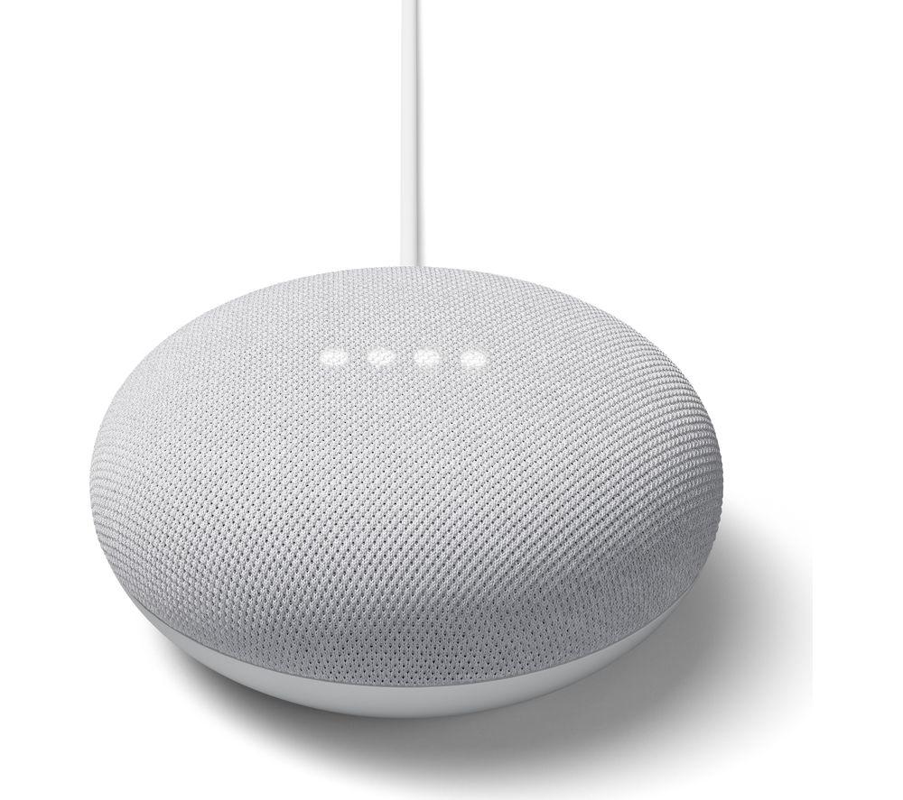 GOOGLE Smart Clock with Google Assistant & Chalk Google Nest Mini (2nd Gen) Bundle image number 5 of 11