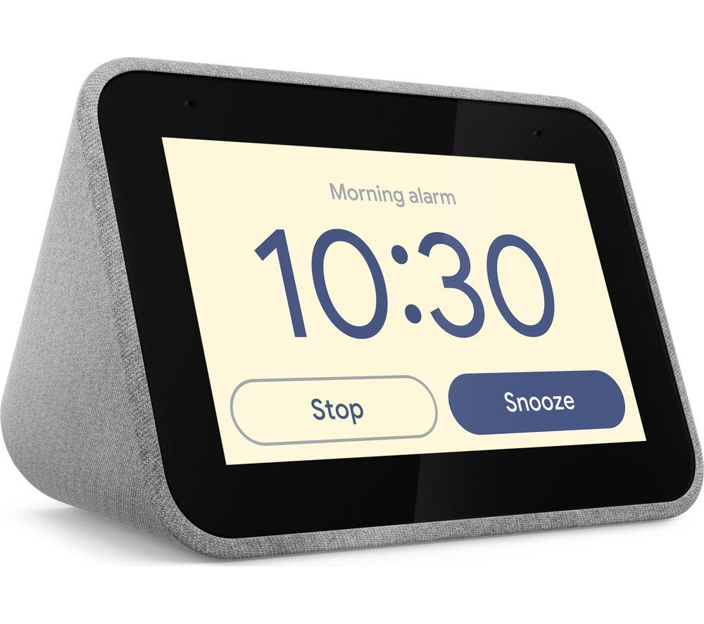 GOOGLE Smart Clock with Google Assistant & Chalk Google Nest Mini (2nd Gen) Bundle image number 10 of 11