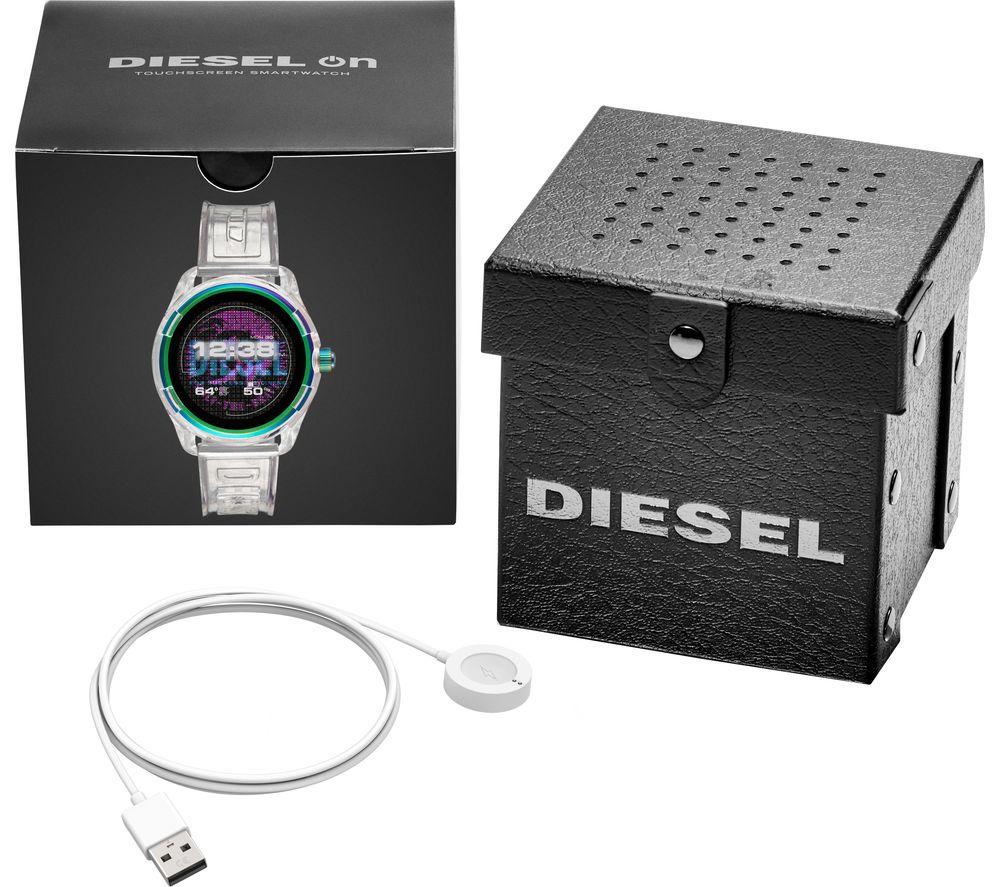 DIESEL Fadelite DZT2021 Smart Watch with Google Assistant - Transparent, Plastic Strap, 43 mm - image 4