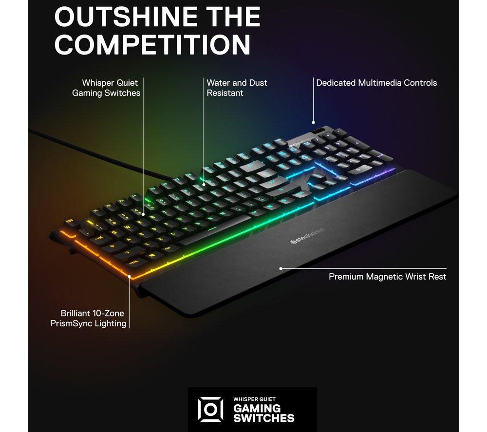 STEELSERIES Apex 3 Gaming Keyboard image number 3 of 7