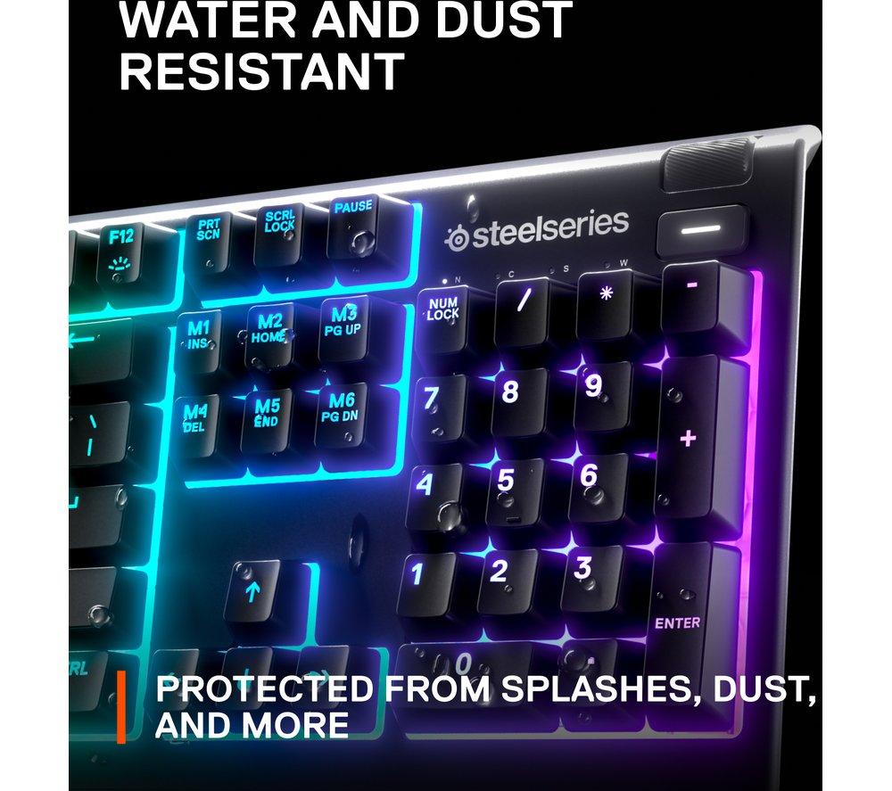  SteelSeries Apex 3 RGB Gaming Keyboard – 10-Zone RGB  Illumination – IP32 Water Resistant – Premium Magnetic Wrist Rest (Whisper  Quiet Gaming Switch) : Everything Else