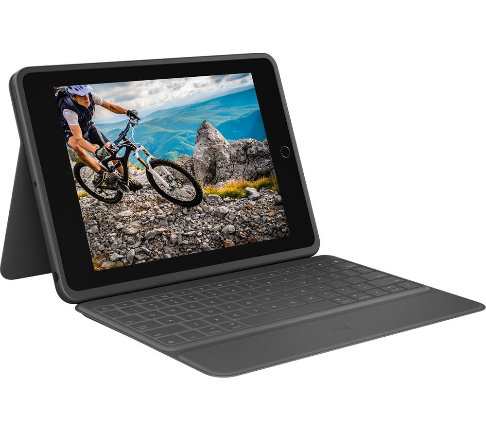 LOGITECH Rugged 10.2? iPad Keyboard Folio - Black, Black