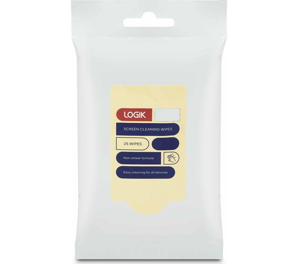 LOGIK LSW2520 Screen Wipes - 25 Wipes