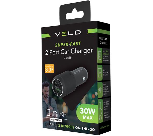 VELD Super-Fast 2 VC30CB Universal USB Car Charger image number 3