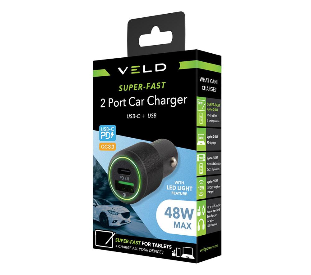 VELD VC48DG Super Fast 48 W 2-Port USB Car Charger image number 5 of 9