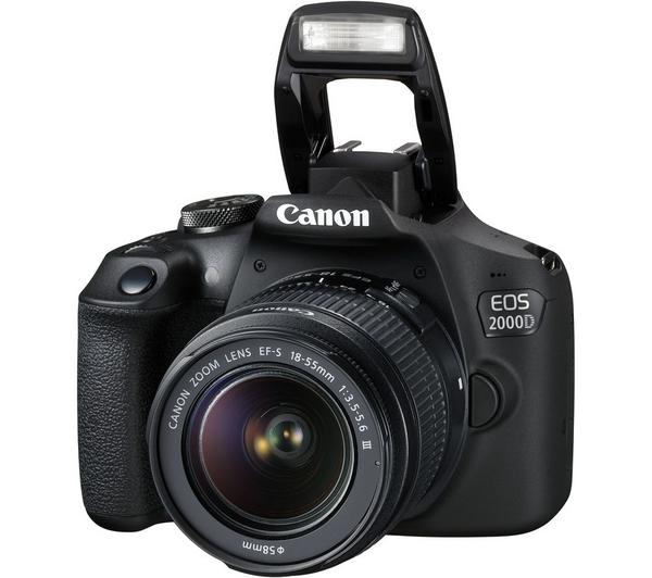 CANON EOS 2000D DSLR Camera with EF-S 18-55 mm f/3.5-5.6 III & EF 75-300 mm f/4-5.6 III Lens image number 3