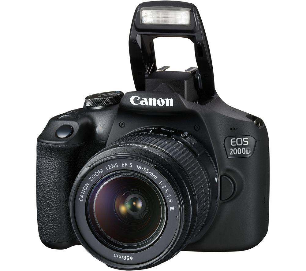 CANON EOS 2000D DSLR Camera with EF-S 18-55 mm f/3.5-5.6 III & EF 75-300 mm f/4-5.6 III Lens image number 4 of 9