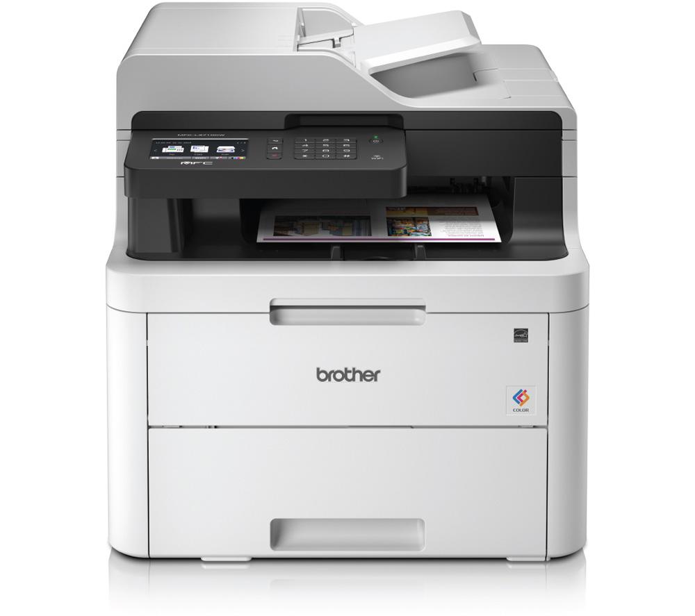 BROTHER MFCL3710CW All-in-One Laser Printer with Fax, Silver/Grey