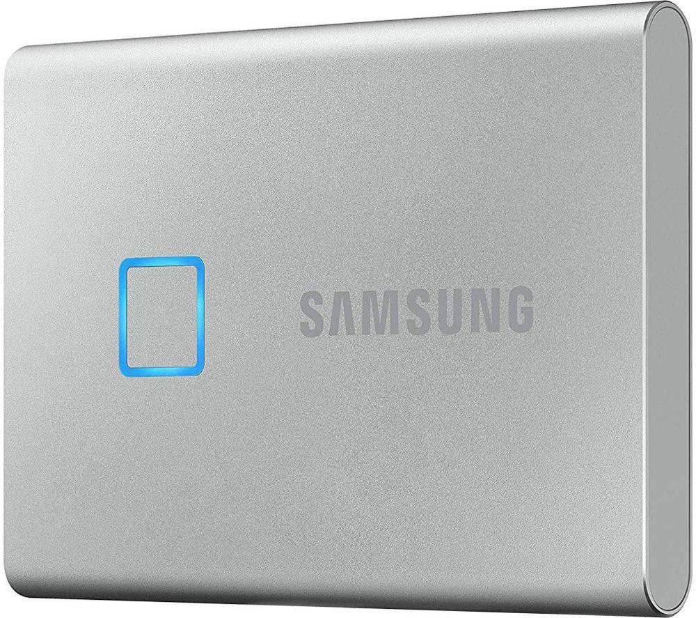 Image of SAMSUNG T7 Touch External SSD - 1 TB, Silver, Silver/Grey