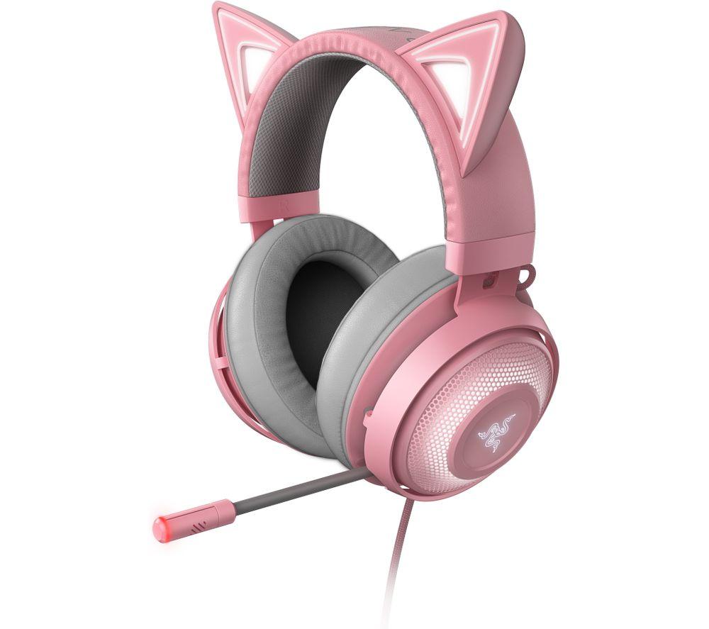 Image of RAZER Kraken Kitty Edition 7.1 Gaming Headset - Pink, Pink