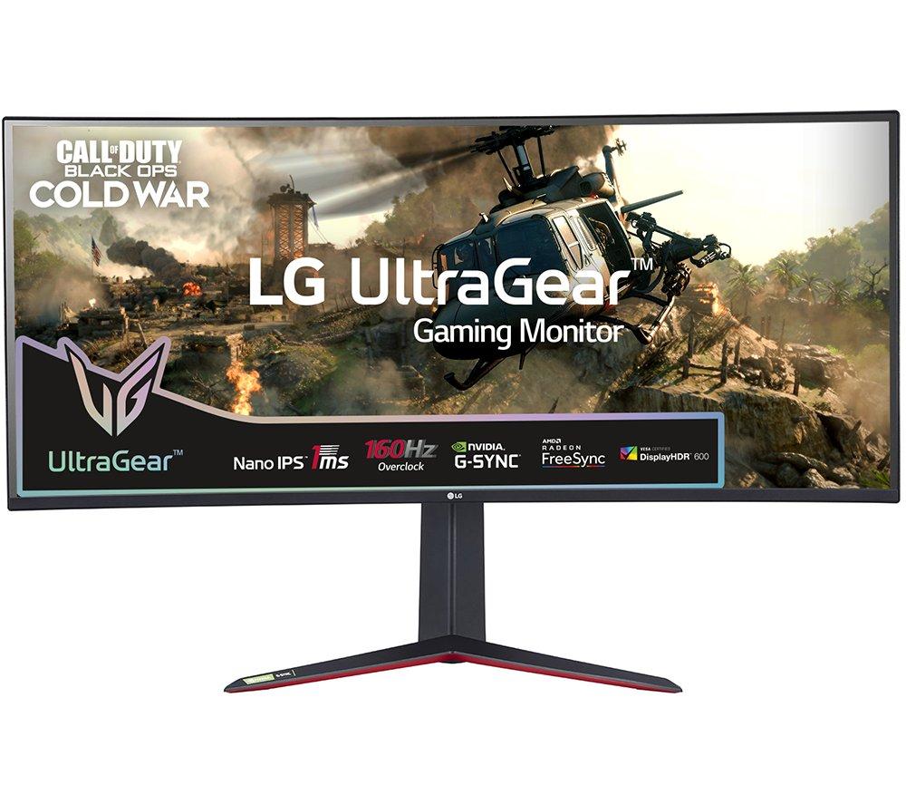 LG UltraGear 38GN950-B Quad HD 38inch Curved Nano IPS LCD Gaming Monitor - Black