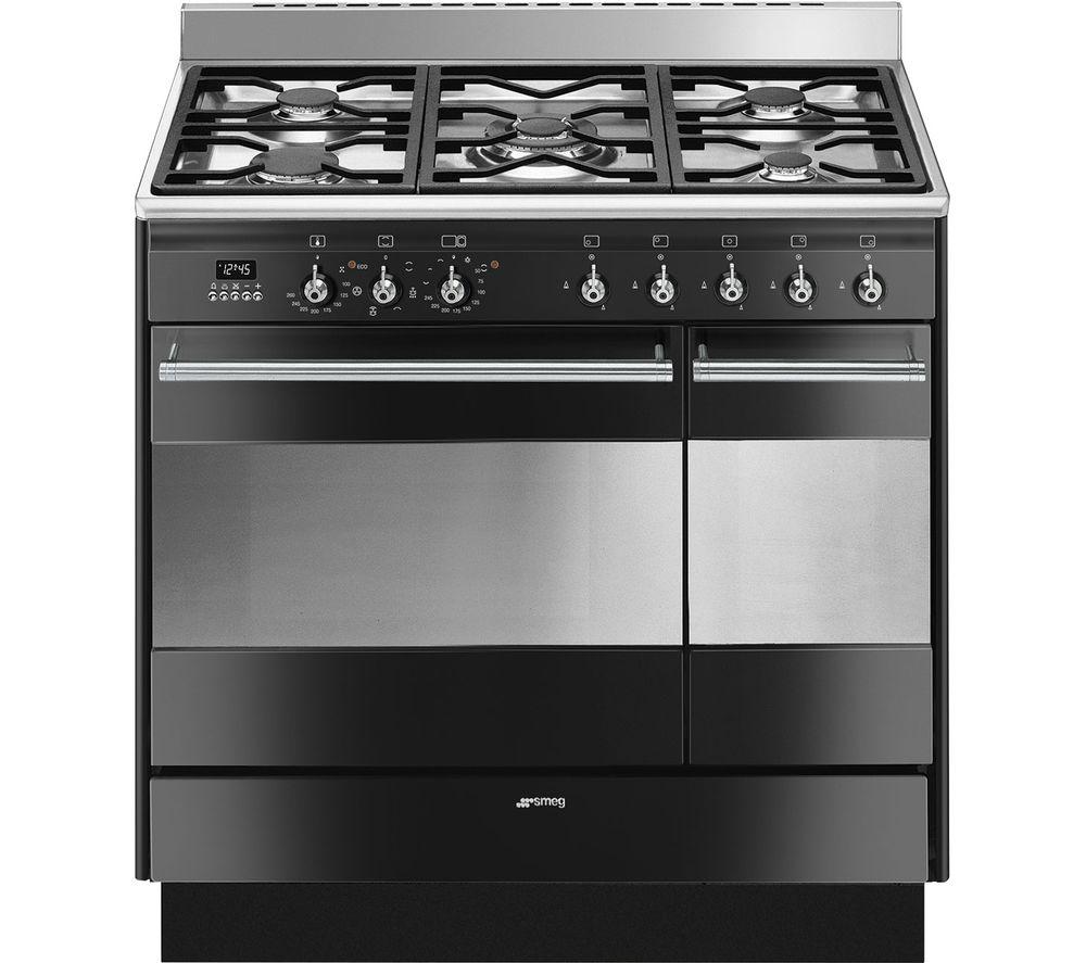 Buy SMEG SUK92MBL91 Concert 90 cm Dual Fuel Range Cooker Black Currys