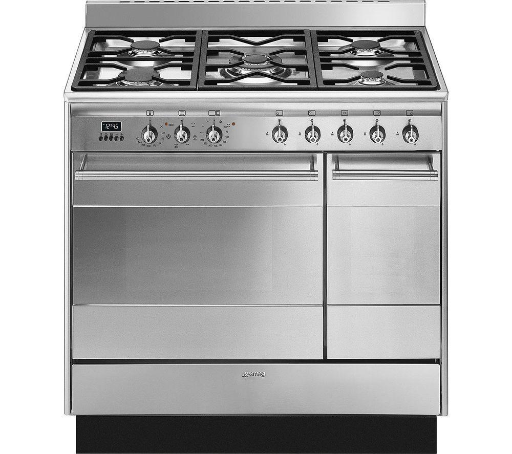 SMEG SUK92MX9-1 Concert 90 cm Dual Fuel Range Cooker - Stainless Steel, Stainless Steel