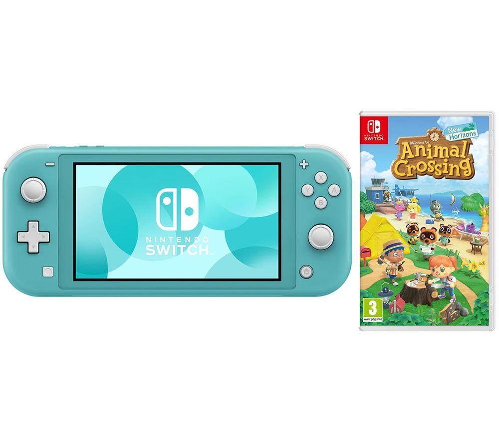 Nintendo Switch Lite Turquoise & Animal Crossing: New Horizons Bundle, Blue