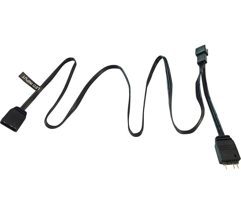 Phanteks 3-pin RGB LED adapter cable for motherboards with A-RGB header, Black