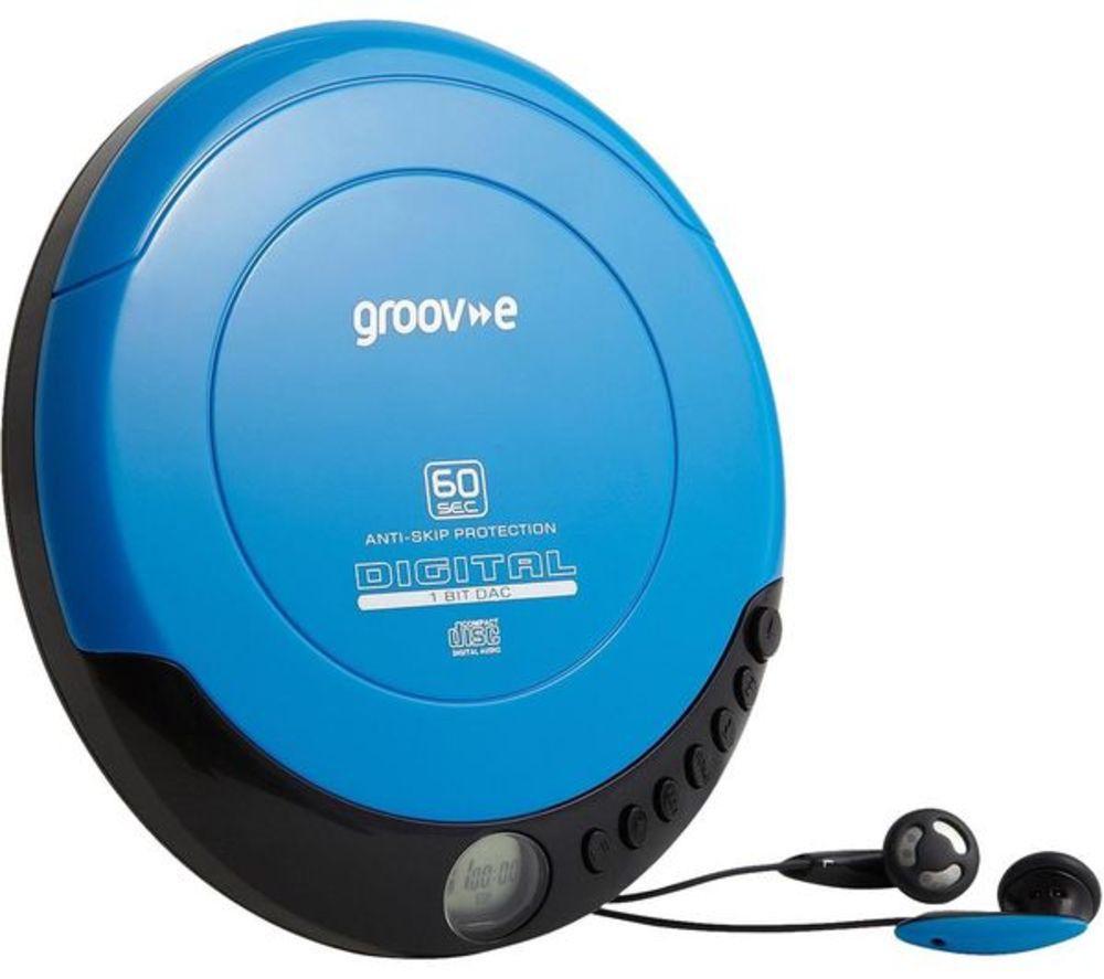Image of Groov-E Retro GV-PS110-BE Personal CD Player - Blue