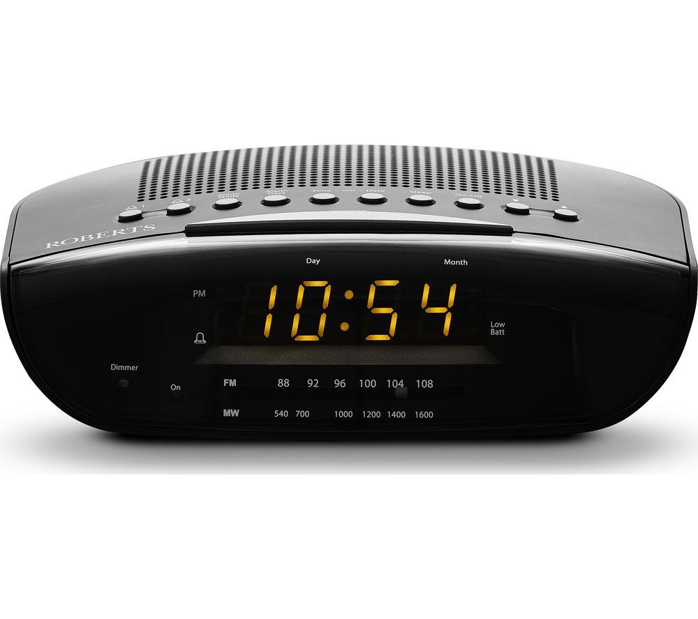 ROBERTS CR9971 Chronologic VI FM Clock Radio - Black, Black