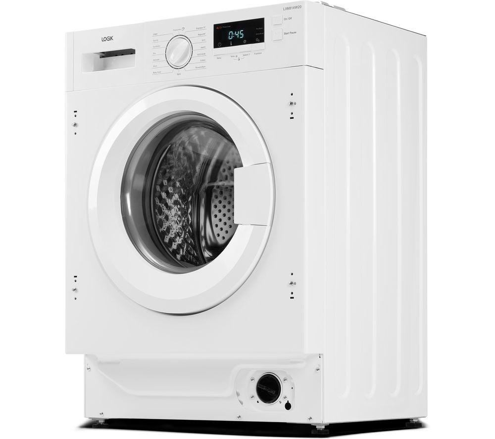 Buy LOGIK LIW814W20 Integrated 8 kg 1400 Spin Washing Machine Currys