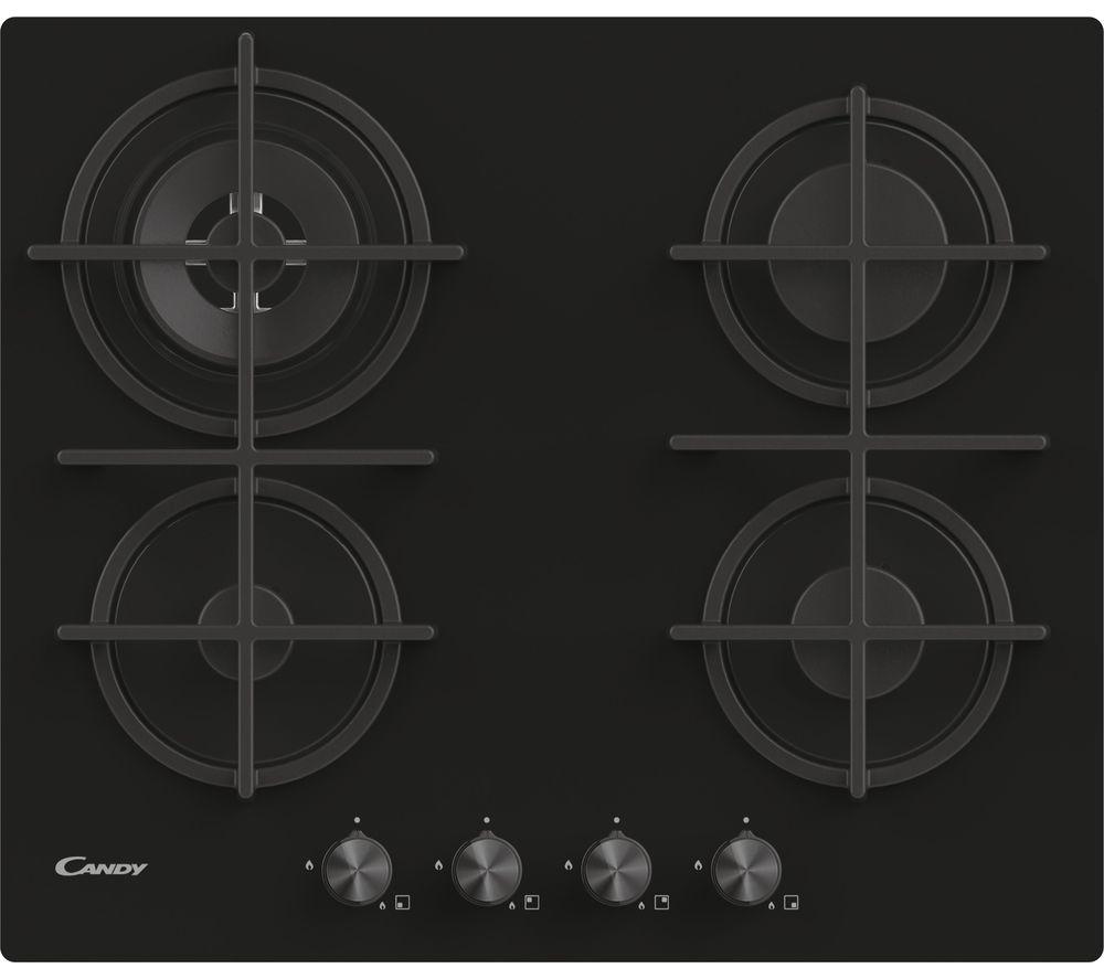 CANDY CDK6GR4PBB 60 cm Gas Hob - Black, Black