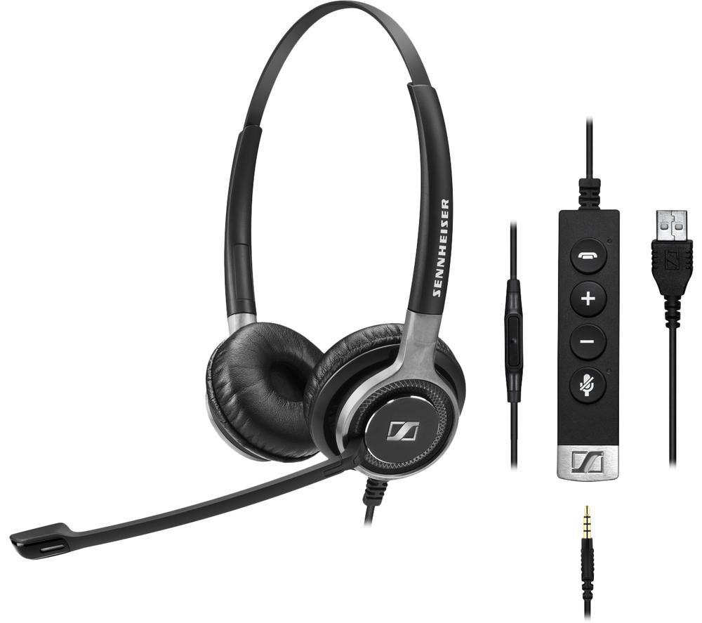 Sennheiser SC 665 USB (507257) - Double-Sided Business Headset | UC Optimized and Skype for Business Certified | for Mobile Phone, Tablet, Softphone, and PC (Black)
