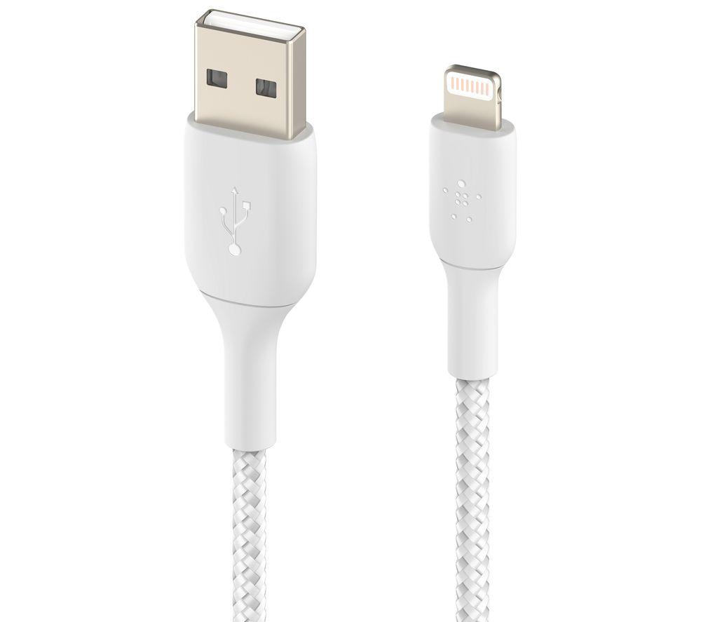 BELKIN Braided Lightning to USB-A Cable - 1 m, White