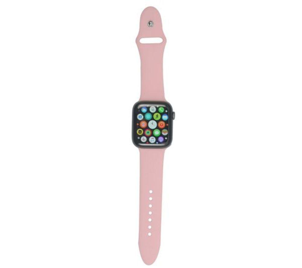 XQISIT Apple Watch 38 / 40 mm Silicone Strap - Pink, Small, Pink