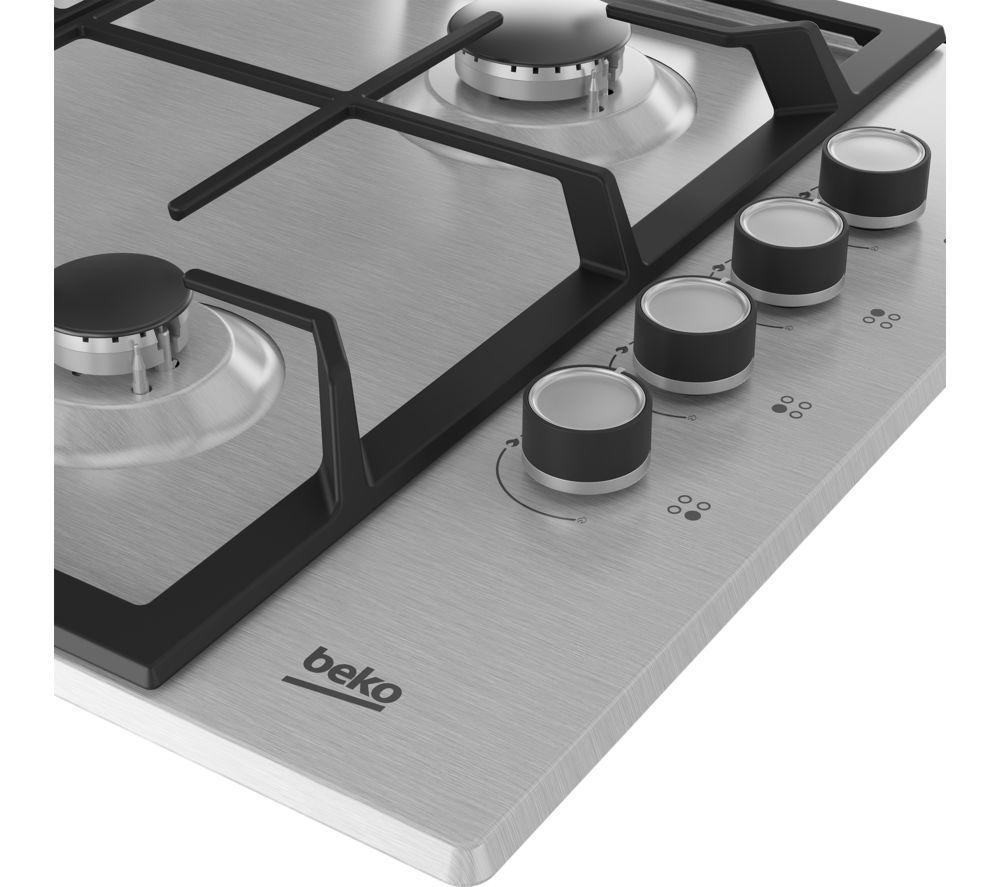 BEKO HIBG64125SX 61 cm Gas Hob - Stainless Steel image number 3 of 12