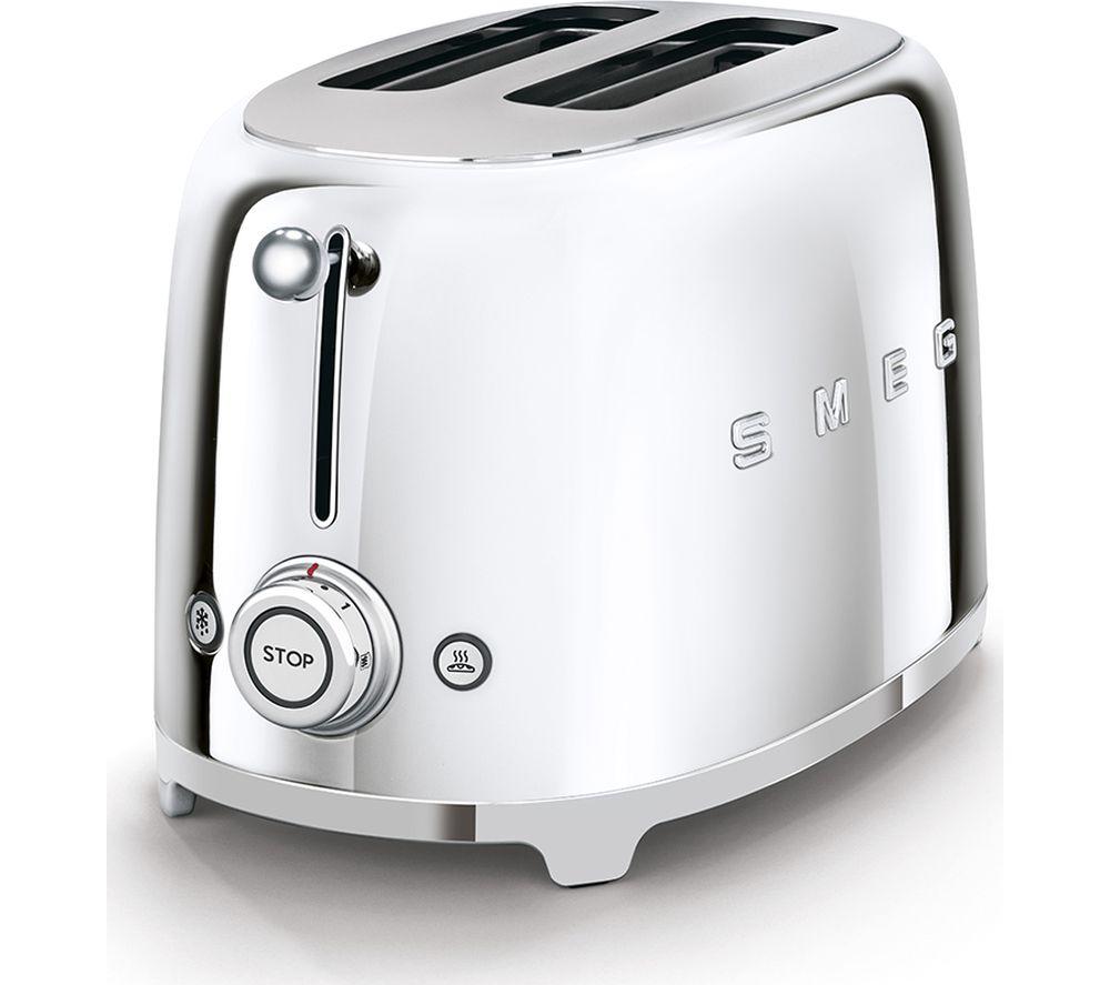 SMEG 50's Retro TSF01SSUK 2-Slice Toaster - Chrome image number 4 of 7