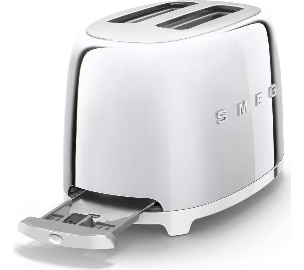 SMEG 50's Retro TSF01SSUK 2-Slice Toaster - Chrome image number 5 of 7