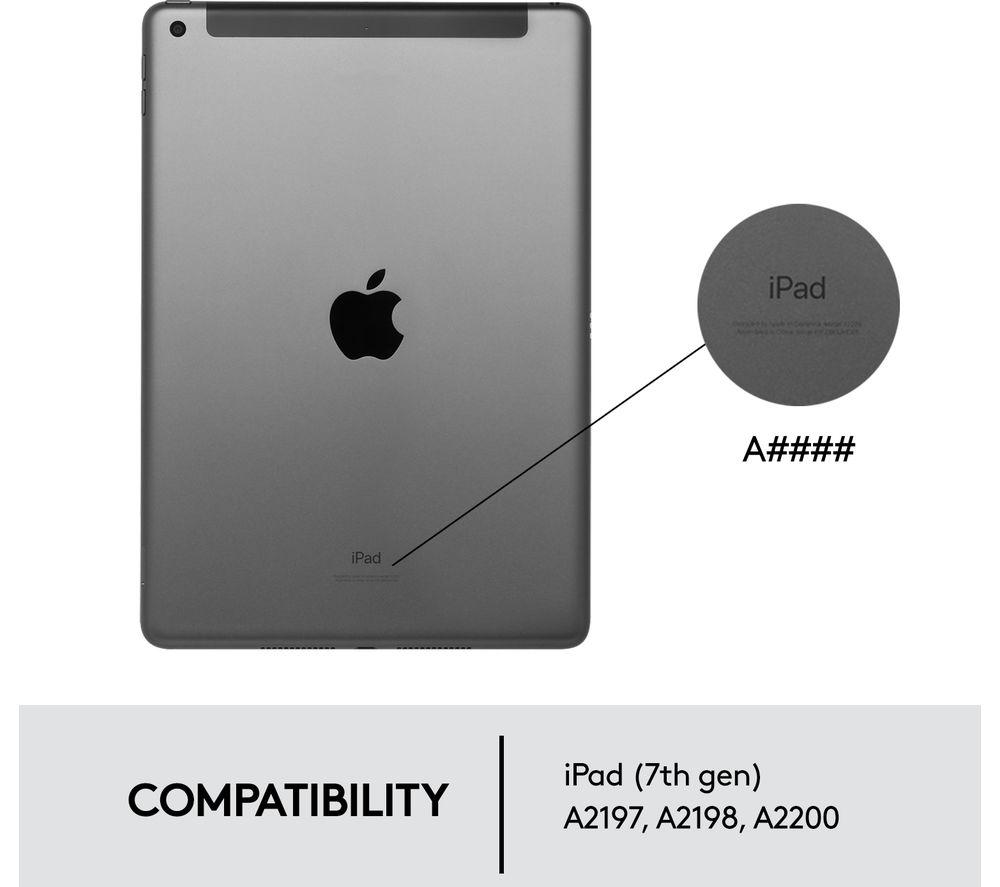 LOGITECH Combo Touch iPad 10.2" Keyboard Folio Case - Grey image number 2 of 11