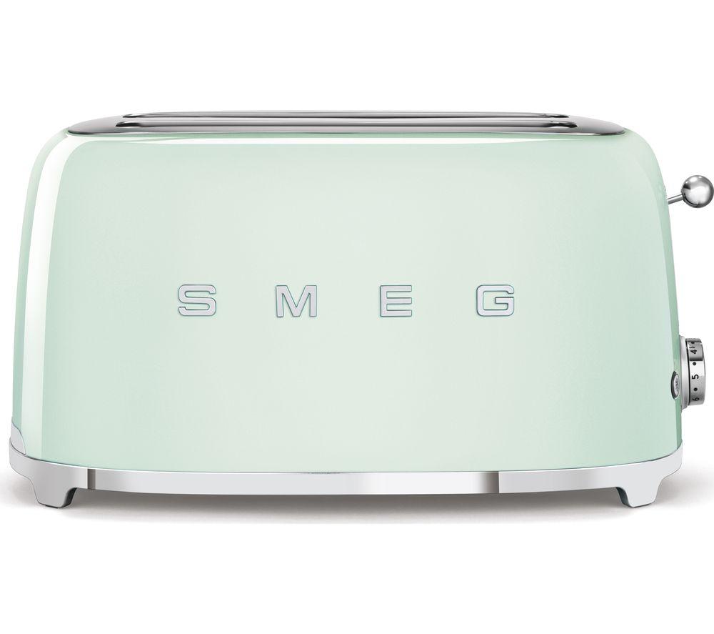 SMEG TSF02PGUK 4-Slice Toaster - Pastel Green, Cream