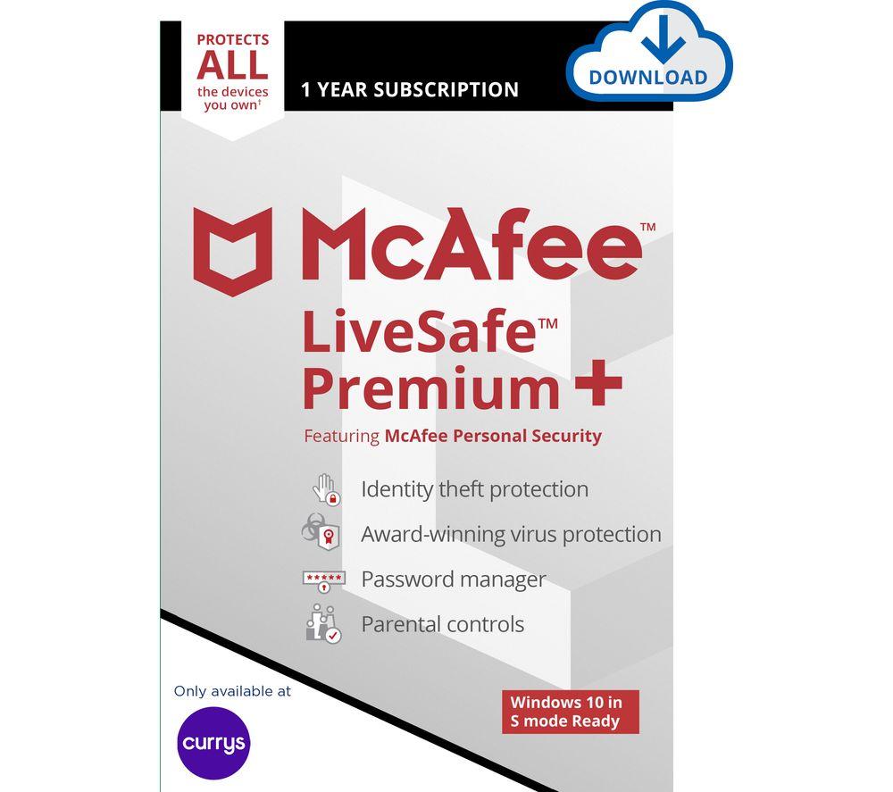 MCAFEE LiveSafe Premium - 1 year for unlimited devices (download)