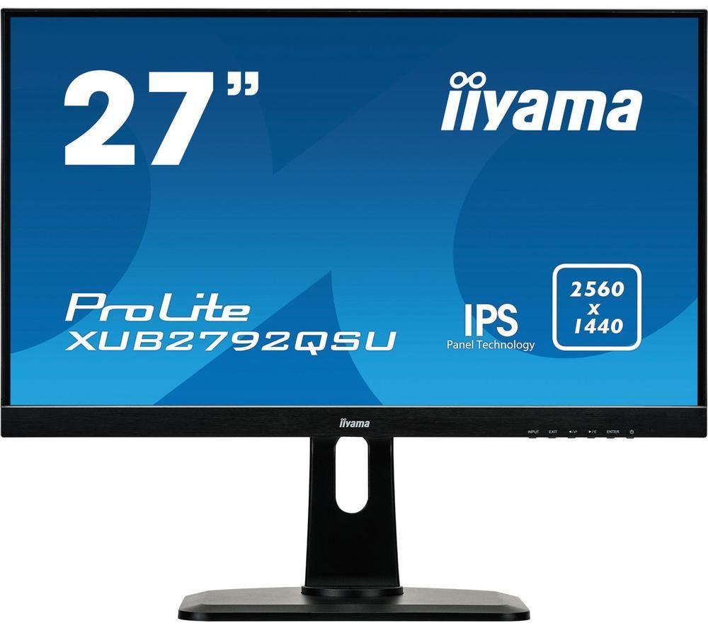 Image of Iiyama ProLite XUB2792QSU-B1 Quad HD 27” IPS LCD Monitor - Black, Black