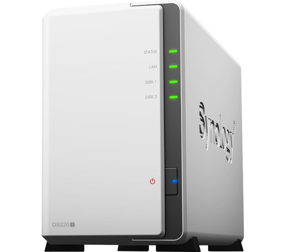 Image of Synology DS220J Disk Station Server NAS Drive - 4 TB, 2 Bay, White, White