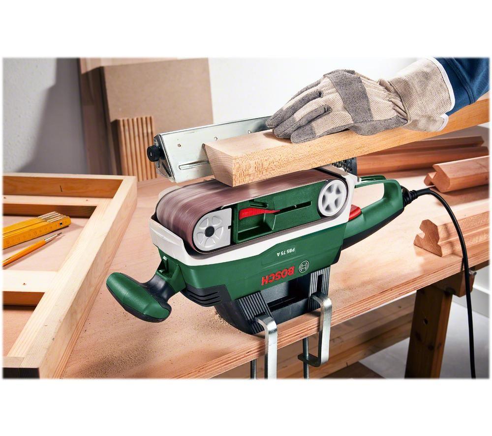 BOSCH PBS 75 A Belt Sander - Black & Green image number 3 of 4