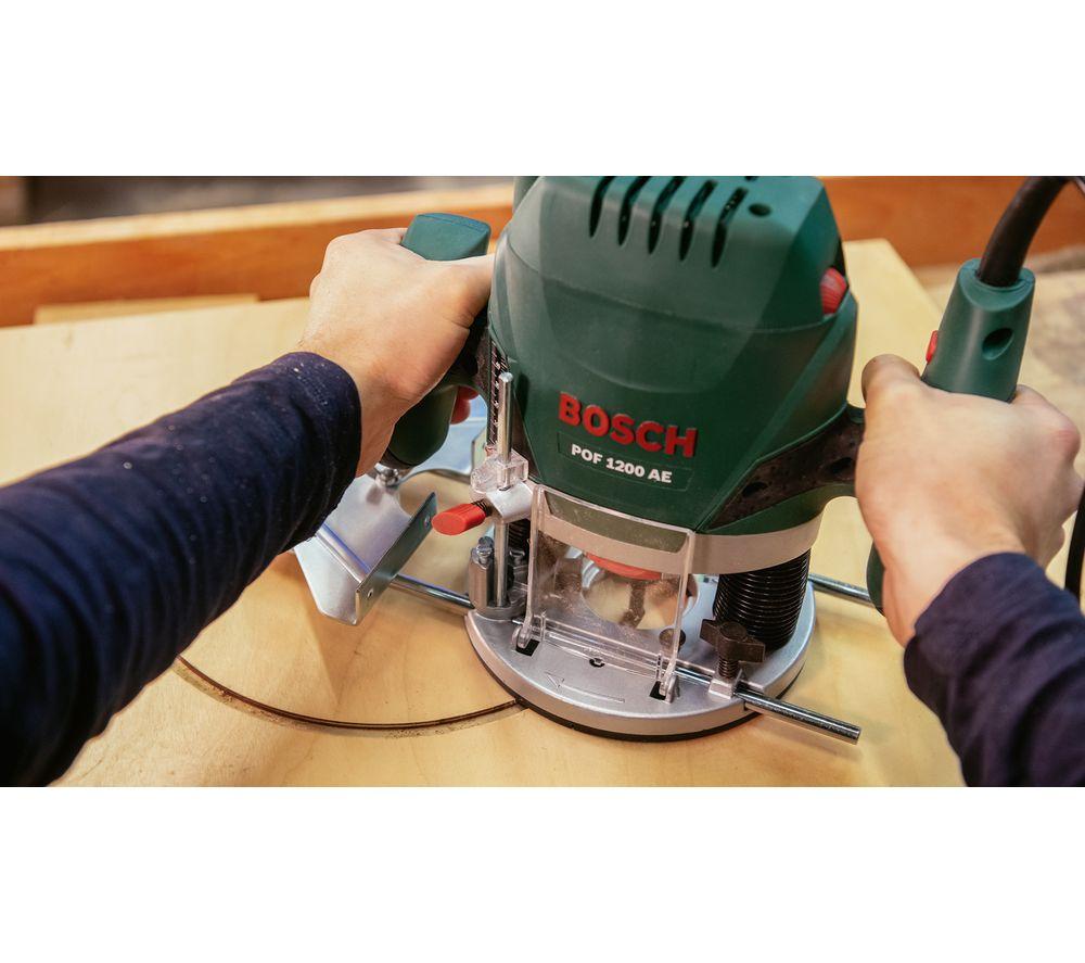 BOSCH POF 1200 AE Plunge Router - Black & Green image number 5 of 8
