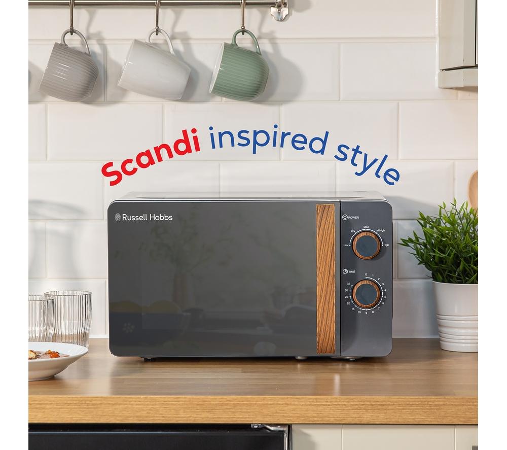 RUSSELL HOBBS Scandi RHMM713G Compact Solo Microwave - Grey image number 5 of 9