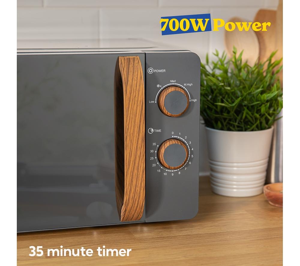 RUSSELL HOBBS Scandi RHMM713G Compact Solo Microwave - Grey image number 7 of 9