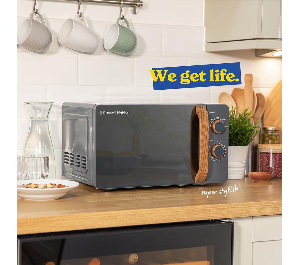 RUSSELL HOBBS Scandi RHMM713G Compact Solo Microwave - Grey image number 9 of 9