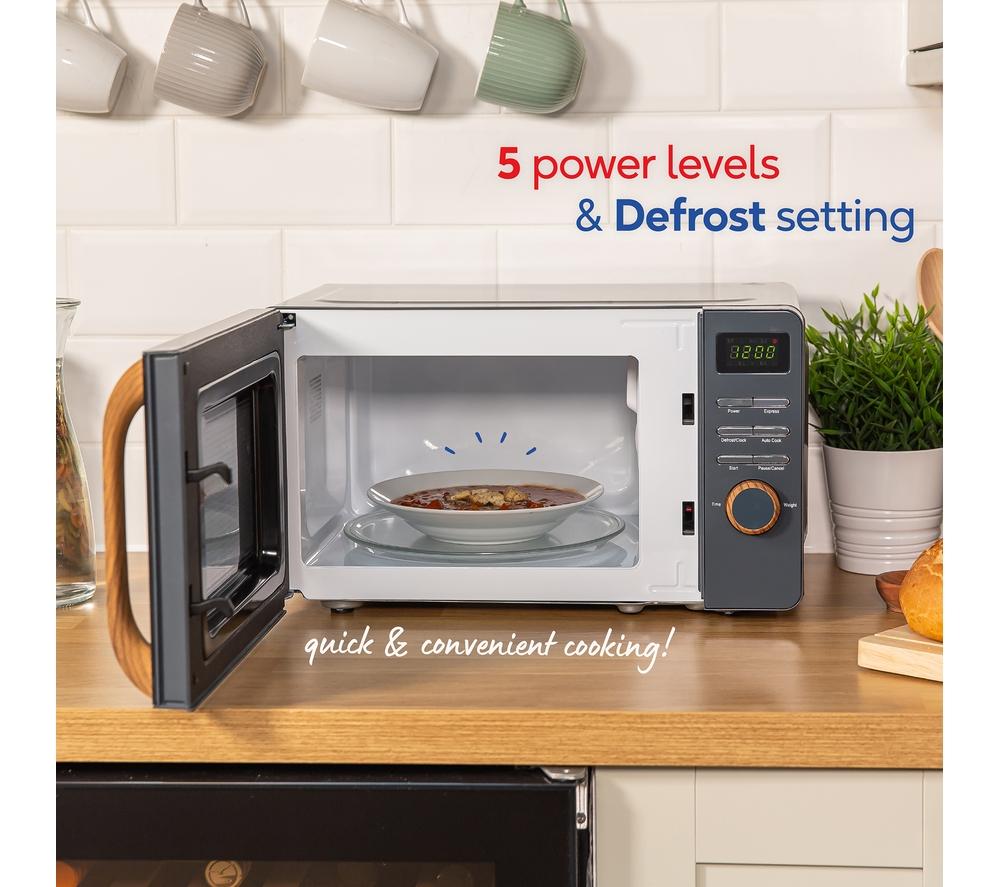 RUSSELL HOBBS Scandi RHMD714G Compact Solo Microwave - Grey image number 8 of 9