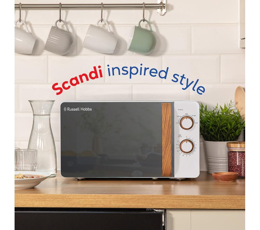 RUSSELL HOBBS Scandi RHMM713 Compact Solo Microwave - White image number 6 of 9
