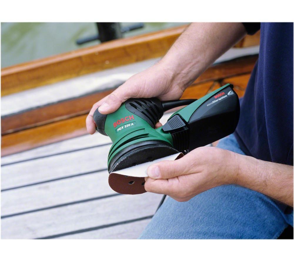 BOSCH PEX 220 A Random Orbit Sander - Black & Green image number 3 of 4