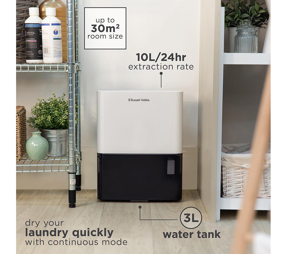 RUSSELL HOBBS RHDH1001 Portable Dehumidifier - White image number 3 of 9