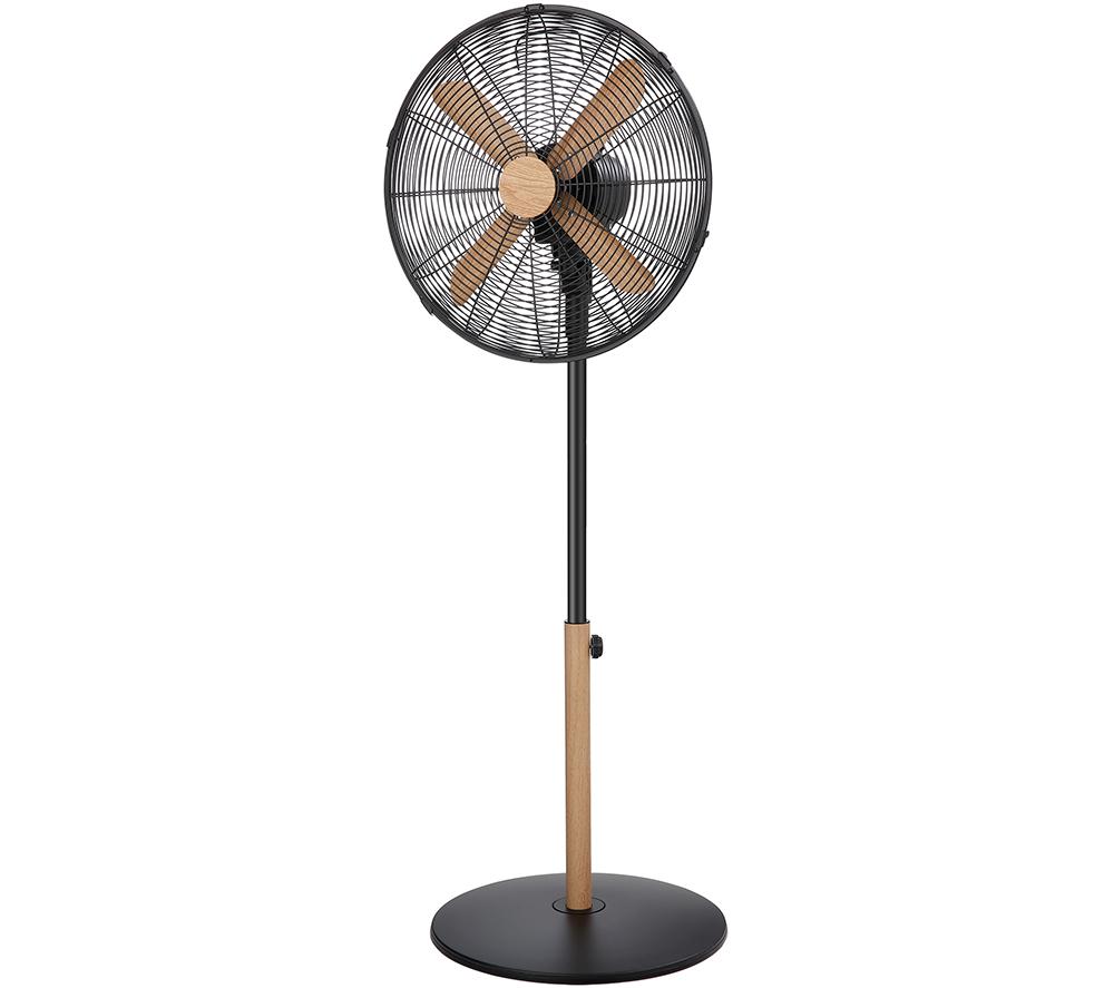 RUSSELL HOBBS RHMPF1601WDB 16" Pedestal Fan – Black & Brown