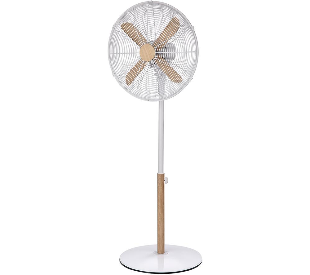 RUSSELL HOBBS RHMPF1601WDW 16" Pedestal Fan White, White,Brown