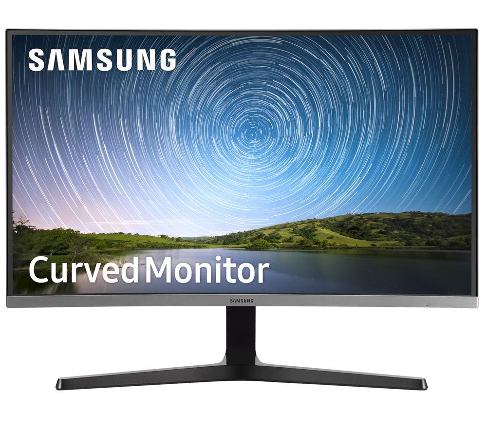 Image of SAMSUNG LC27R500FHUXEN Full HD 27" Curved LED Monitor - Blue Grey, Silver/Grey