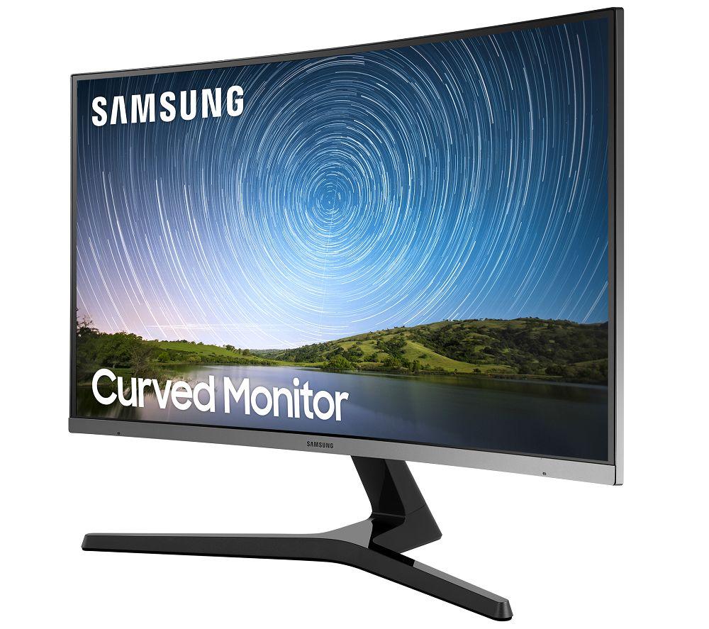 Image of SAMSUNG LC32R500FHUXEN Full HD 32" Curved LED Monitor - Blue Grey, Silver/Grey