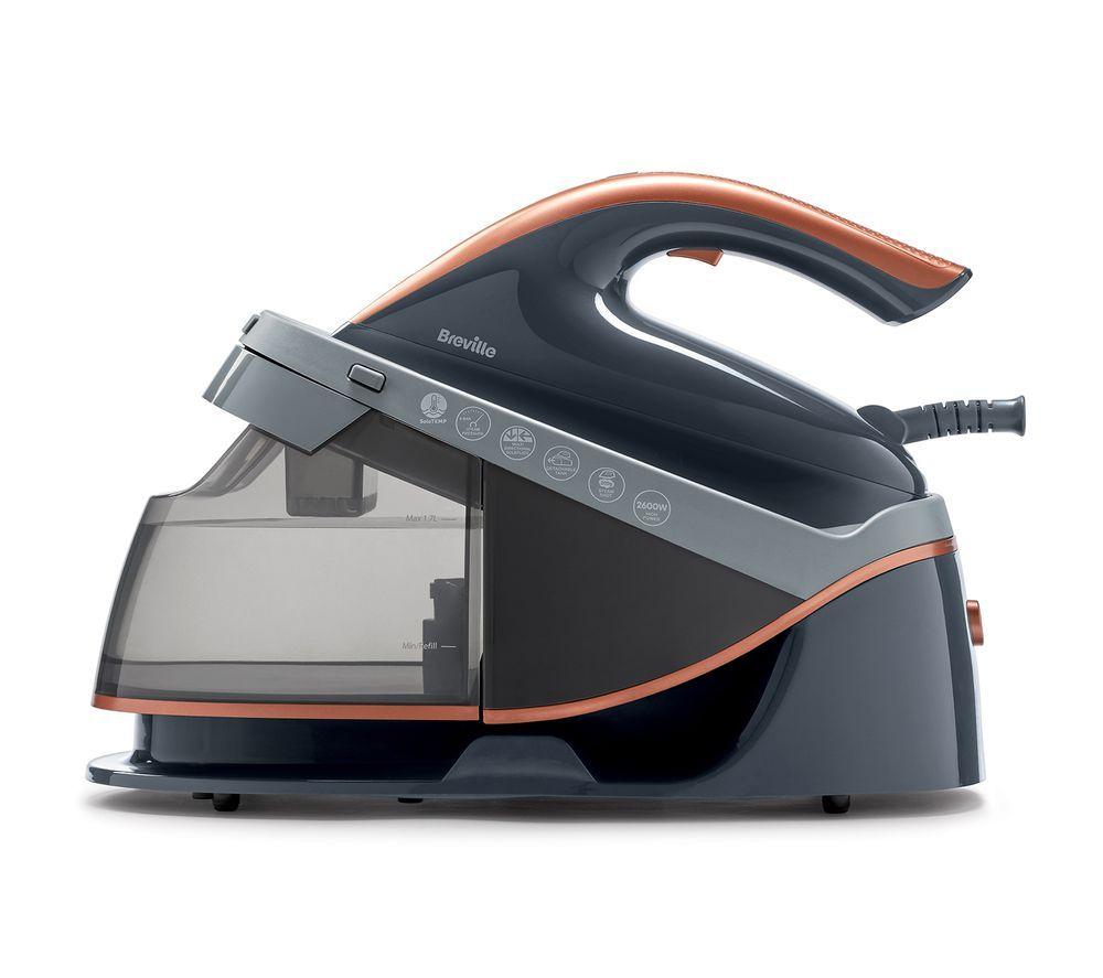 BREVILLE PressXpress VIN411 Steam Generator Iron - Grey & Rose Gold